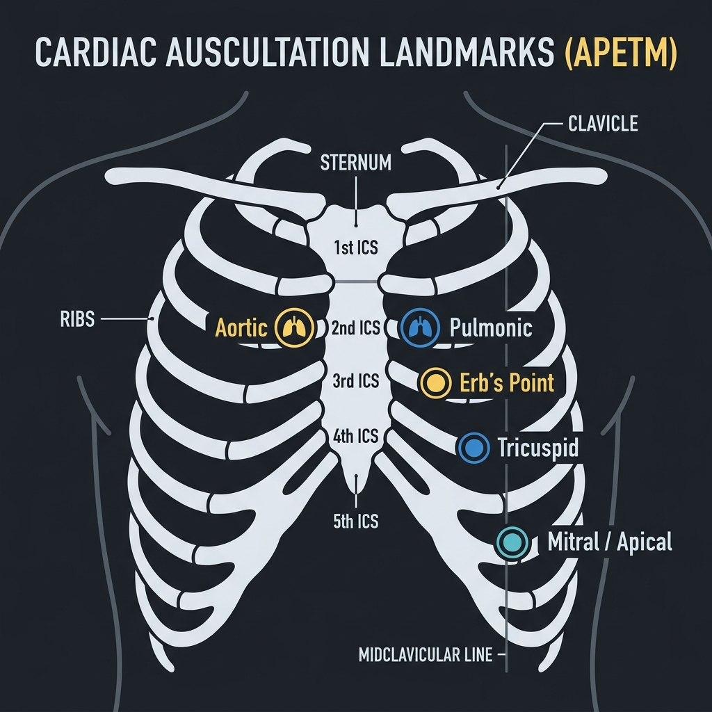Cardiac Auscultation Landmarks (APETM)